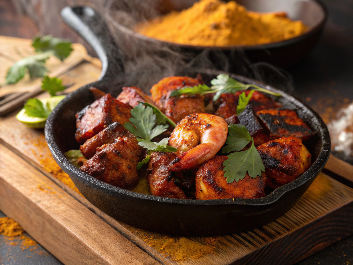 Mangalorean Anjal Fry kingfish cooked with coastal spices