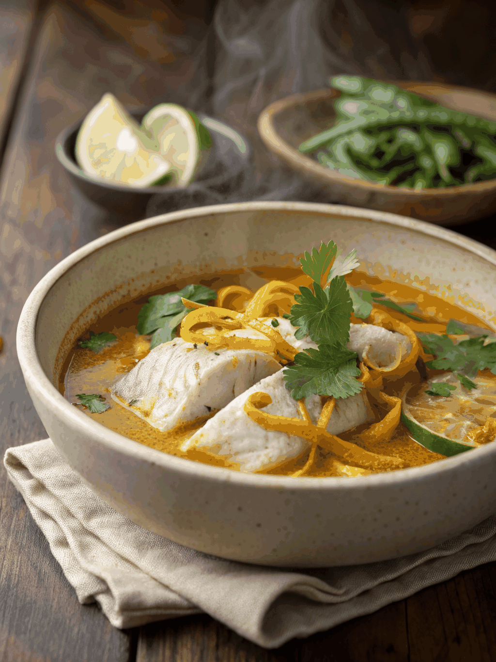 Authentic Mangalorean Fish Curry served in a traditional clay pot