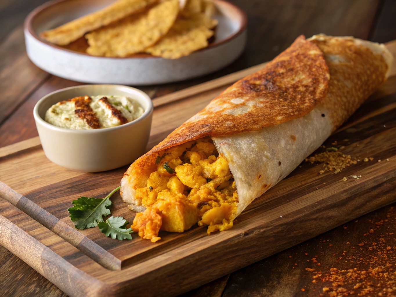 Authentic South Indian Masala Dosa background