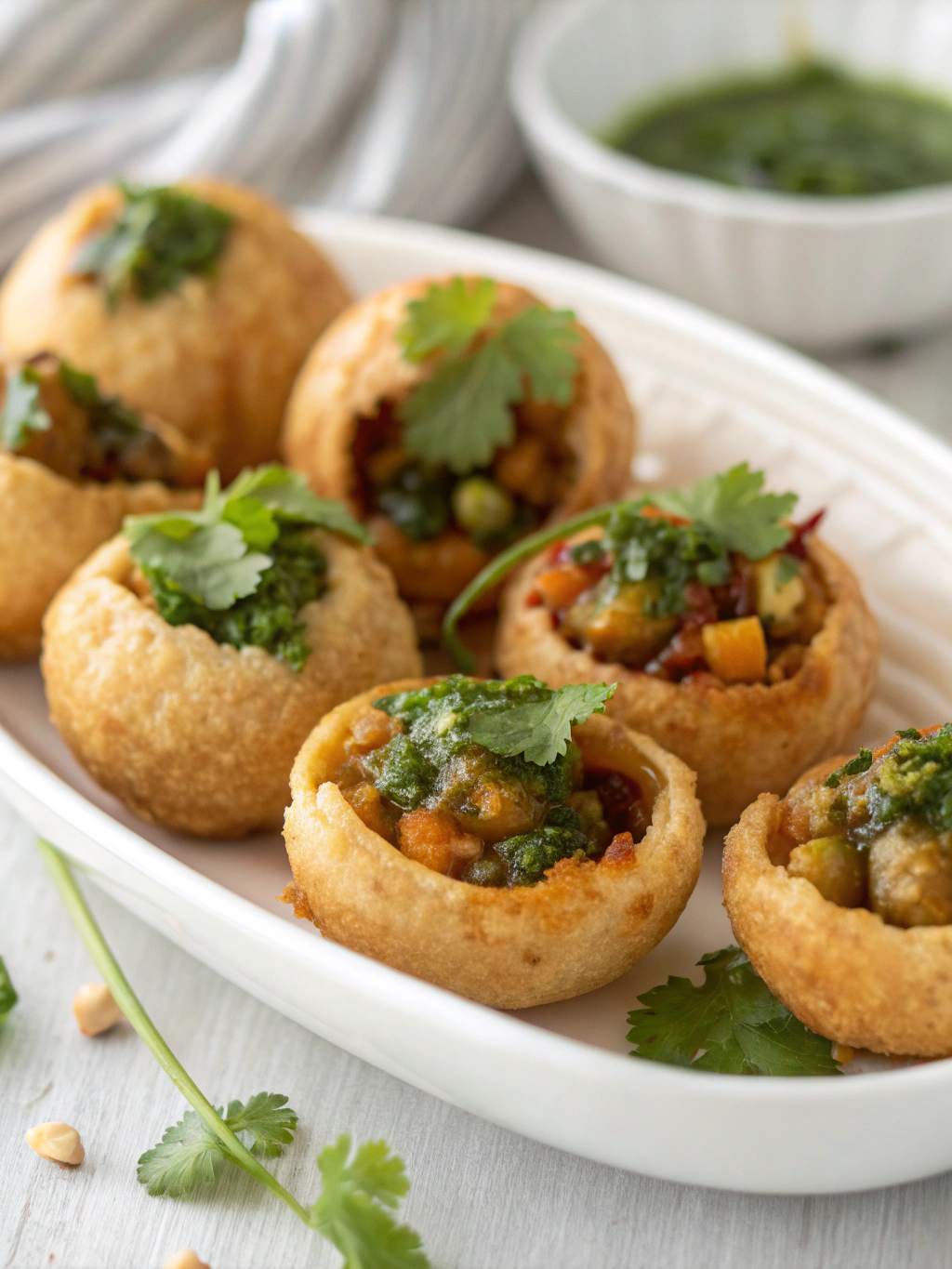 Tangy Mangaluru street chaat served with spicy garnishes